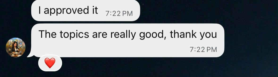 Client appreciation message